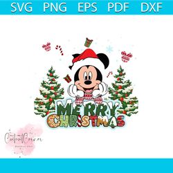 cute disney mickey christmas tree png sublimation download