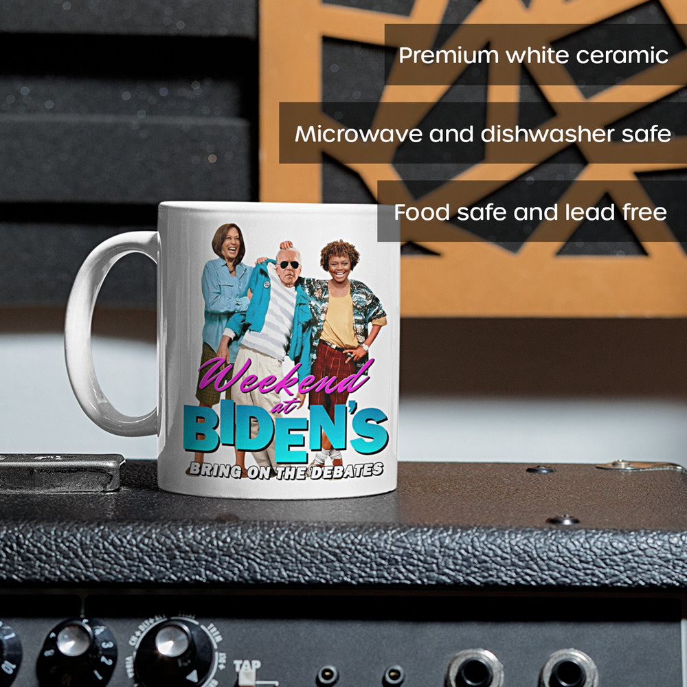 2024 Weekend at Bidens Mug  Funny Joe Biden Mug  Kamala Harris  Karine Jean-Pierre  Political Debates  Election Year Gift  11oz 15oz - 2.jpg