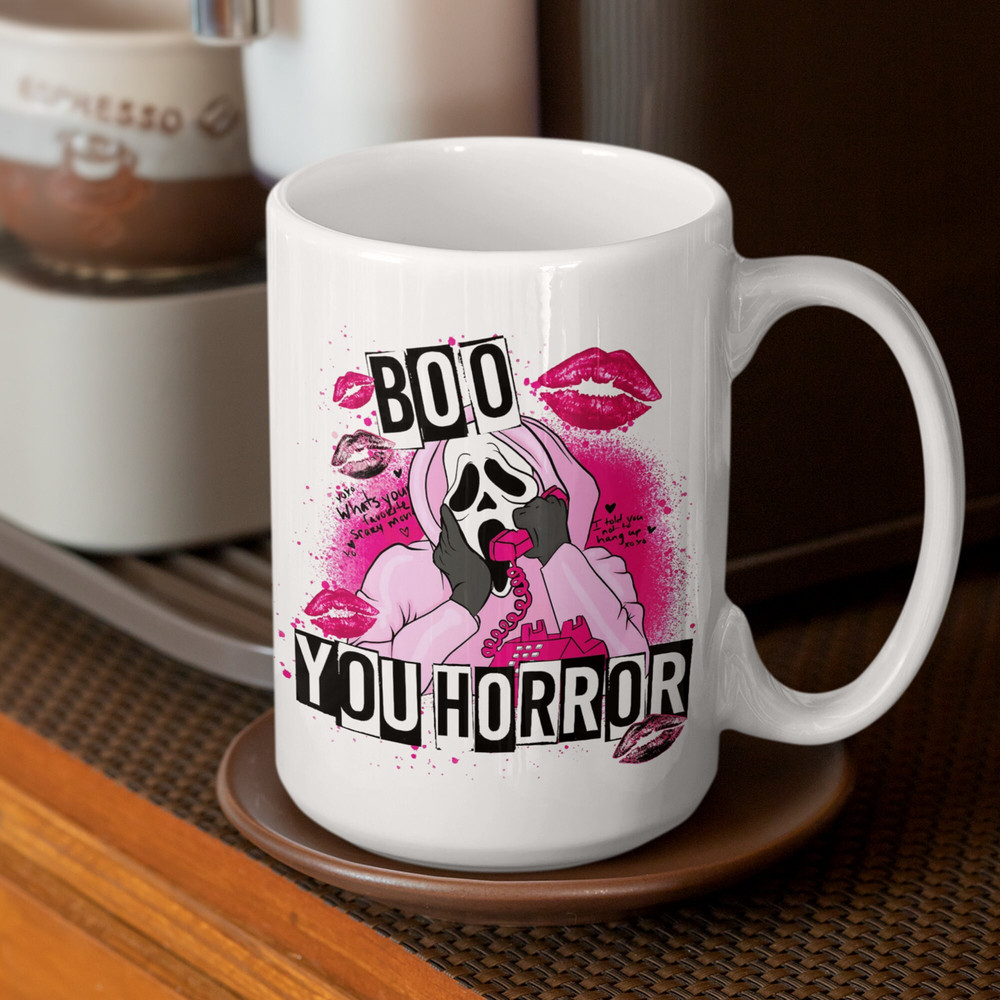 Boo You Horror Mug, Horror Ghostface Mug, Mean Girls Saying, Halloween Gift, Funny Halloween Mugs, Funny Ghostface Coffee Mug, Boo Squad - 1.jpg