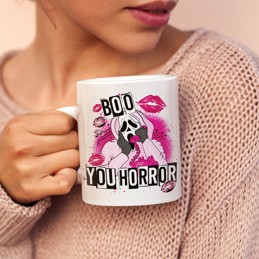 Boo You Horror Mug, Horror Ghostface Mug, Mean Girls Saying, Halloween Gift, Funny Halloween Mugs, Funny Ghostface Coffee Mug, Boo Squad - 3.jpg