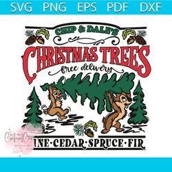 vintage disney couples chip and dale christmas svg file