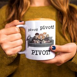 funny best friends wizard mug, pivot pivot pivot, awesome gift for wizard fans