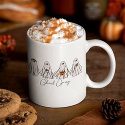 ghoul gang mug, cottagecore ghosts coffee mug, spooky mug