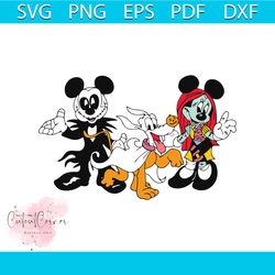 mickey and minnie halloween cosplay jack skellington svg