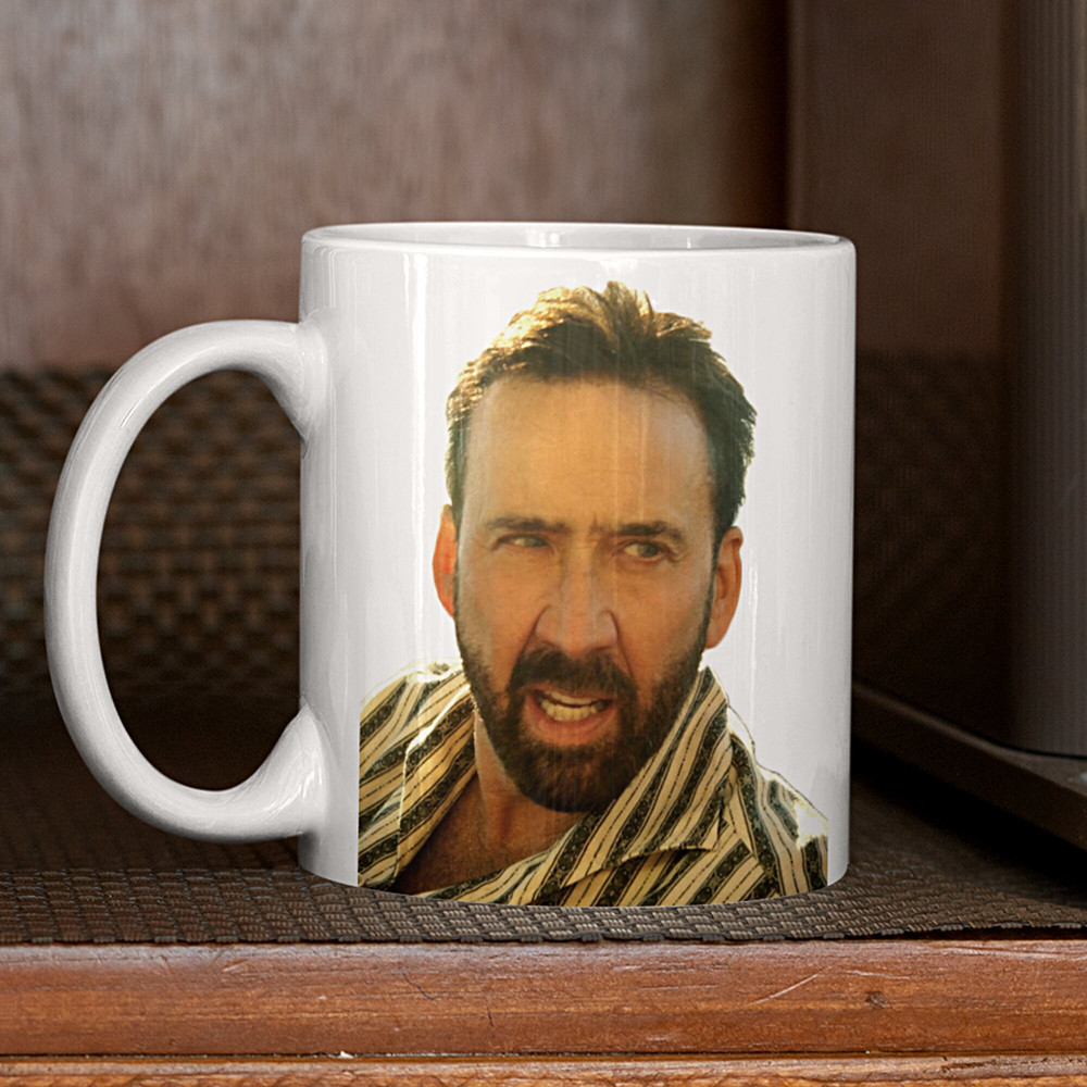 Pedro Pascal Mug (The Unbearable Weight Of Massive Talent, Nic Cage on one side, Pedro Pascal on the other side of the mug) 11oz and 15oz - 2.jpg
