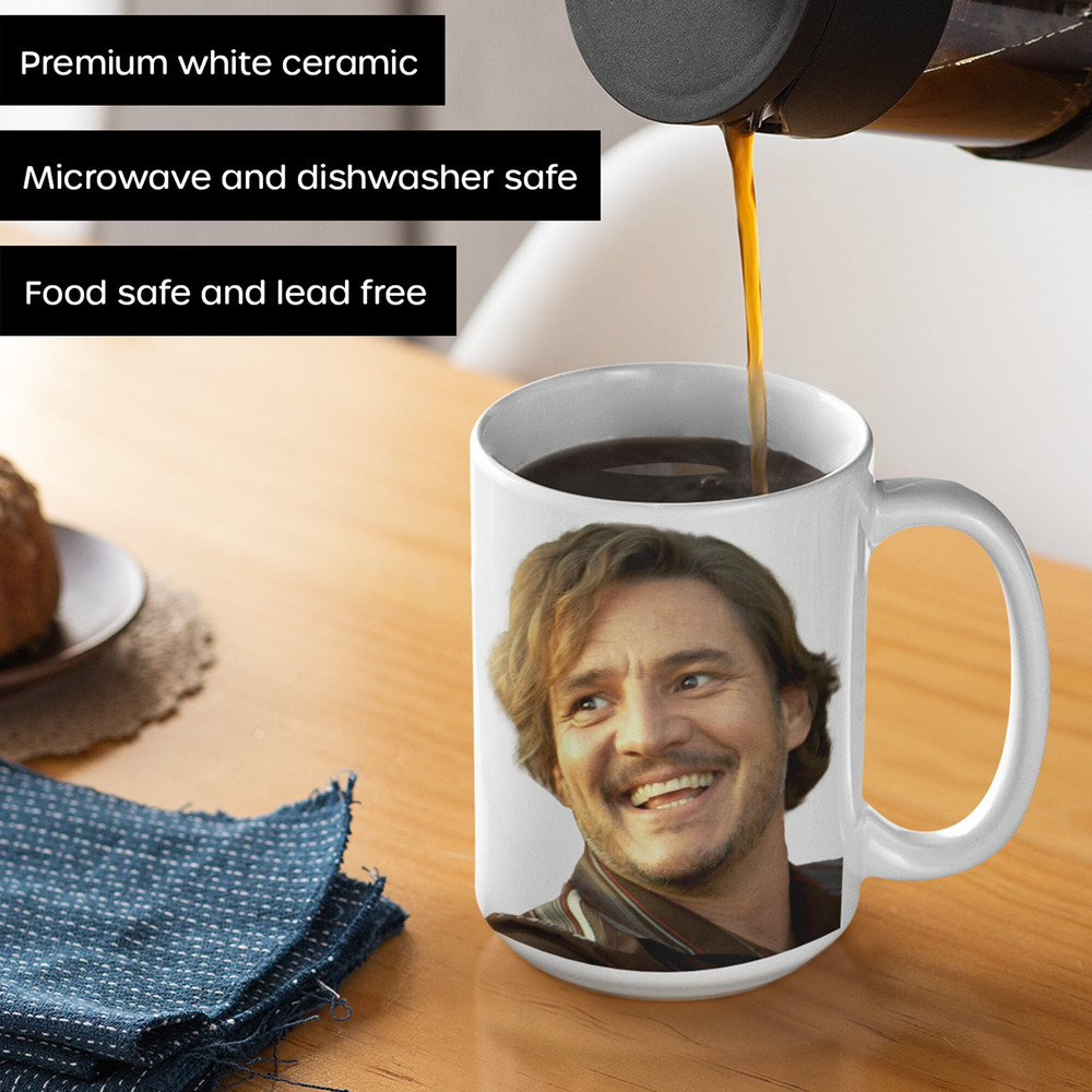 Pedro Pascal Mug (The Unbearable Weight Of Massive Talent, Nic Cage on one side, Pedro Pascal on the other side of the mug) 11oz and 15oz - 3.jpg
