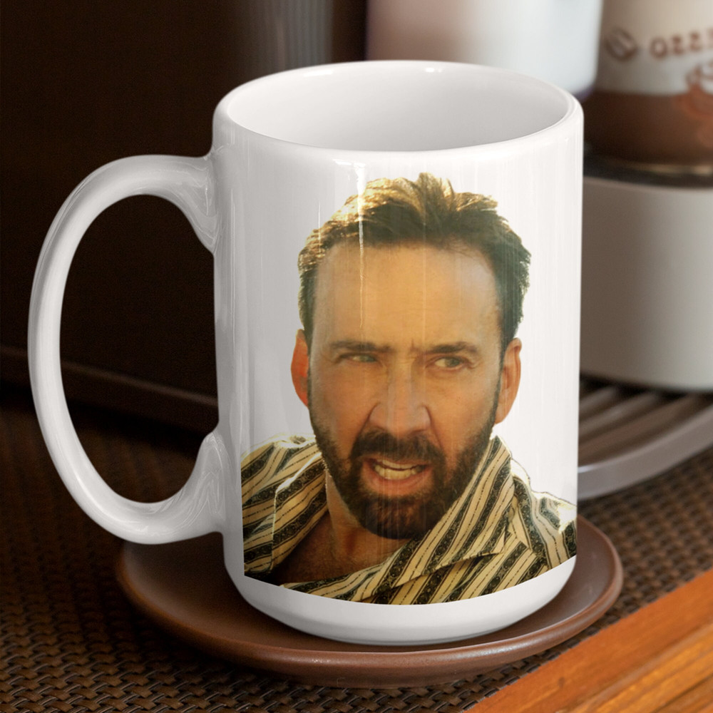 Pedro Pascal Mug (The Unbearable Weight Of Massive Talent, Nic Cage on one side, Pedro Pascal on the other side of the mug) 11oz and 15oz - 5.jpg
