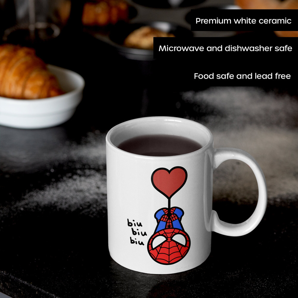 Spiderman Coffee Mug, Super hero Mug, Cute Spiderman Mug, Avengers Assemble Mug, Gift for herhim, Cool gift for her, Cute gift, 11oz 15oz - 2.jpg