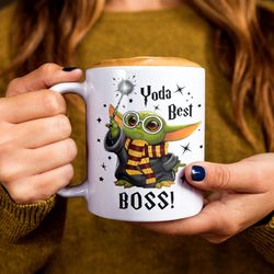 yoda best boss mug, best boss ever gift, wizard
