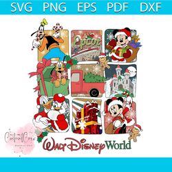 vintage walt disney world christmas mickey and friend png