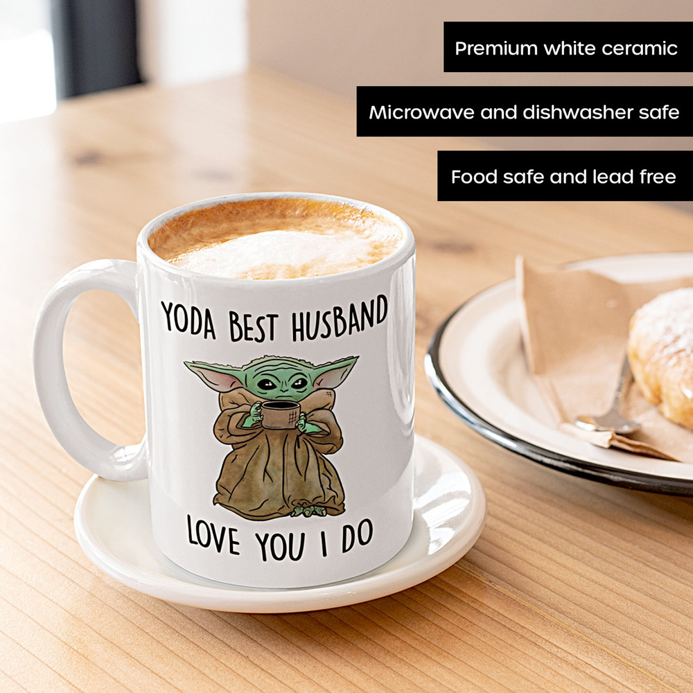 Yoda Best Husband Mug, Yoda Best Husband Love You I Do, Funny Gift for Husbands, Anniversary Cup, Baby Yoda Coffee Mug - Ceramic 11oz 15oz - 2.jpg