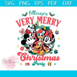 mickey very merry christmas party 2023 svg cutting file