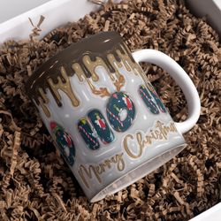 merry christmas 3d mug