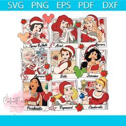 retro disney princess christmas santa hat png download