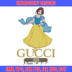 snow white gucci embroidery design, snow white cartoon embroidery, cartoon design, embroidery file, instant download.