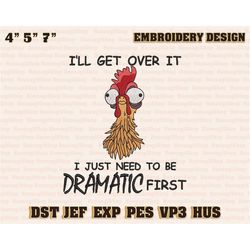i'll get over it embroidery designs files, rooster designs, funny chicken embroidery instant download