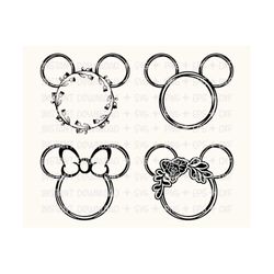 floral flower svg bundle, birthday svg bundle, mouse svg, bow head svg, mouse bow svg, best day ever cut file, instant download