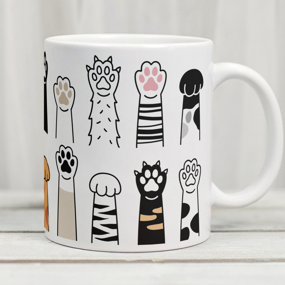 Cat Paw Mug, Cat Paw Ceramic Mug, Cat Themed Gifts, Cat Mug, Cat Coffee Mug, Coffee Mug Cat, Cat Lover Gift, Cat Stuff, Cat Mom Gifts - 1.jpg