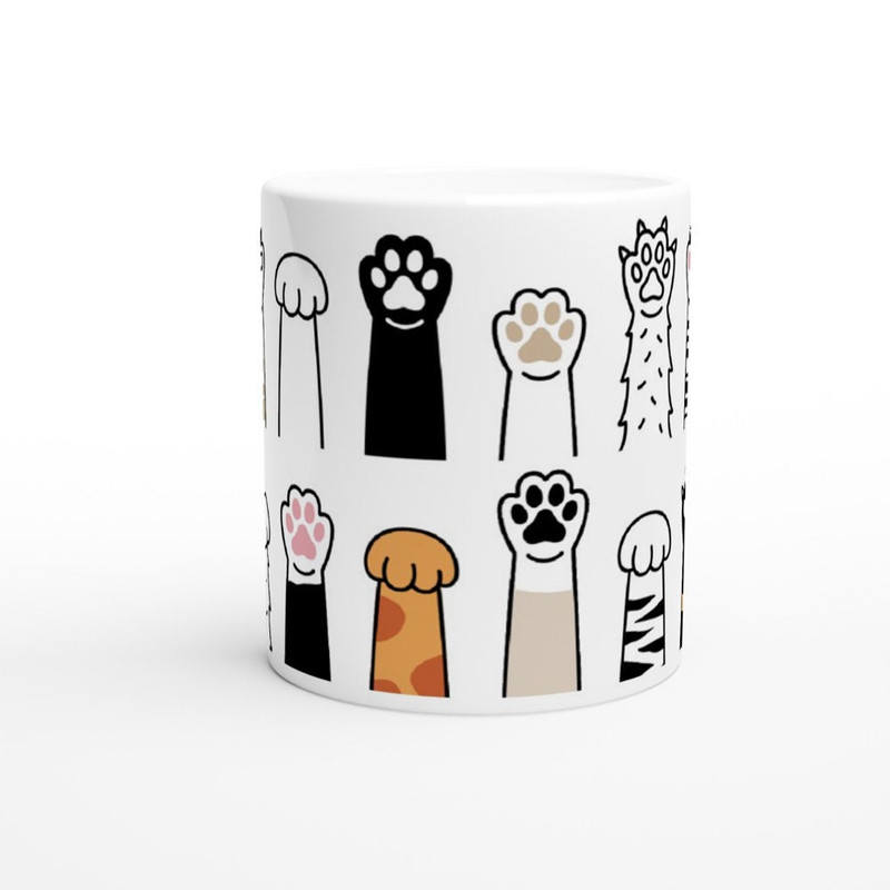 Cat Paw Mug, Cat Paw Ceramic Mug, Cat Themed Gifts, Cat Mug, Cat Coffee Mug, Coffee Mug Cat, Cat Lover Gift, Cat Stuff, Cat Mom Gifts - 3.jpg