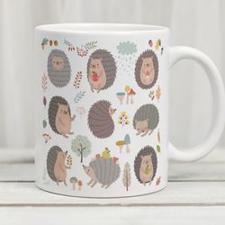 cute hedgehog mug, hedgehog coffee mug, hedgehog gifts