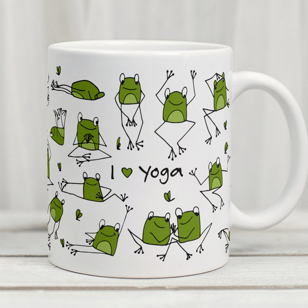 Frog Yoga Mug, Yoga Frog Mug, Yoga Lover Gift - Inspire Uplift