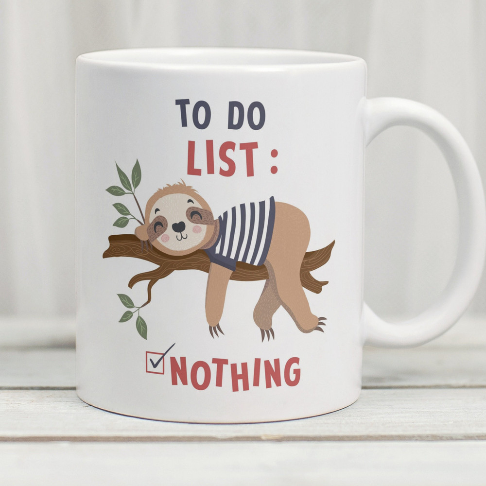 Funny Sloth Mug, Lazy Sloth Mug, Sloth Coffee Mug, Cute Sloth Mug, Sloth Coffee Cup, Sloth Lover Gift - 1.jpg