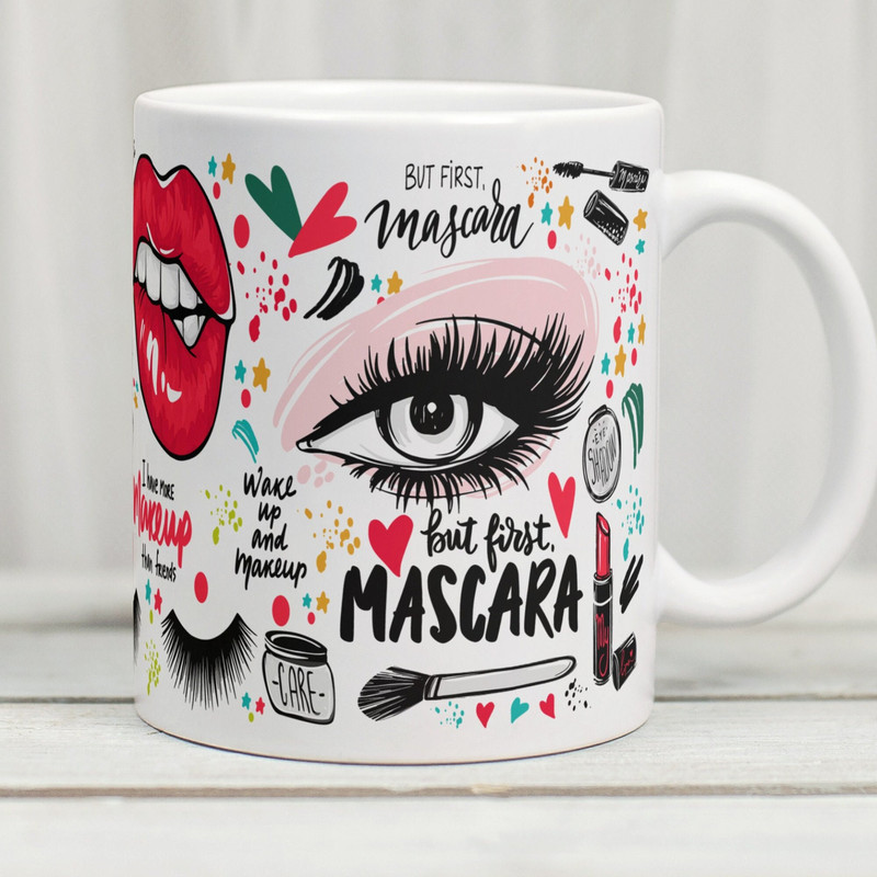 Make Up Mug, Beauty Mug, Cosmetic Mug, Glam Mug, Make Up Artist Gift, Make Up Lover, Beauty Addict, Beauty Gifts - 1.jpg