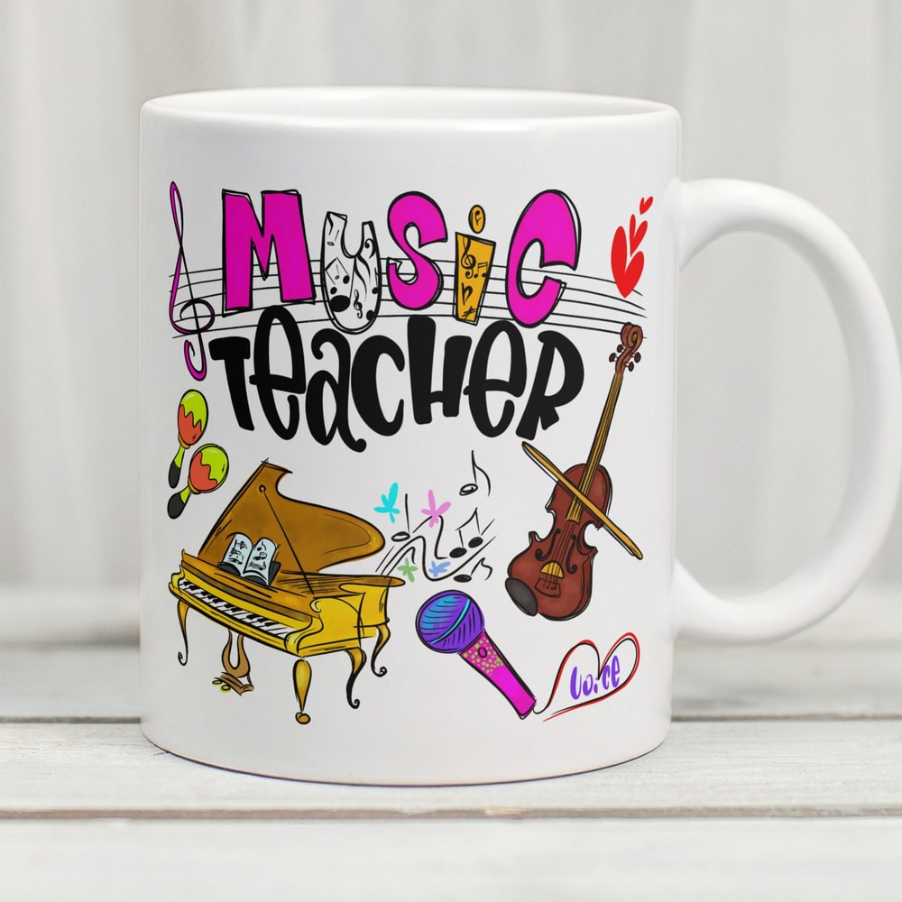 Music Teacher Mug, Music Teacher Coffee Mug, Music Teacher Gift, Musicians Gift, Gifts For Music Teacher, School Leavers Gift Music - 1.jpg