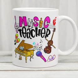 music teacher mug, music teacher coffee mug, music teacher gift