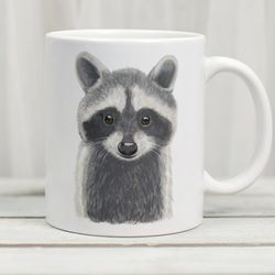 raccoon mug, raccoon lover mug, raccoon gifts