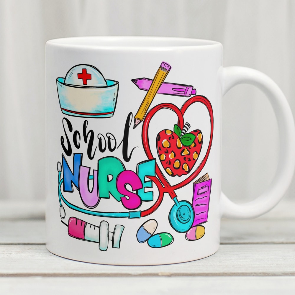 School Nurse Mug, School Nurse Gift, School Nurse Coffee Mug, School Nurse Cup, Gift For School Nurse, School Nurse Present - 1.jpg