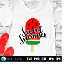 sweet summer svg, watermelon popsicle, summer svg,  watermelon shirt cut files