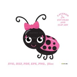 instant download. cute ladybug svg cut file and clip art. commercial license is included! l_4.