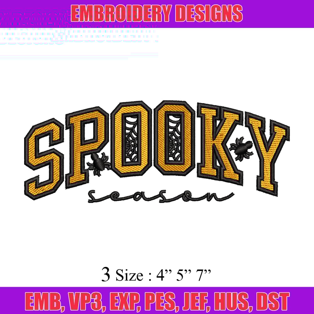 Spooky embroidery design, halloween embroidery, halloween design, embroidery file, logo shirt, Digital download..jpg