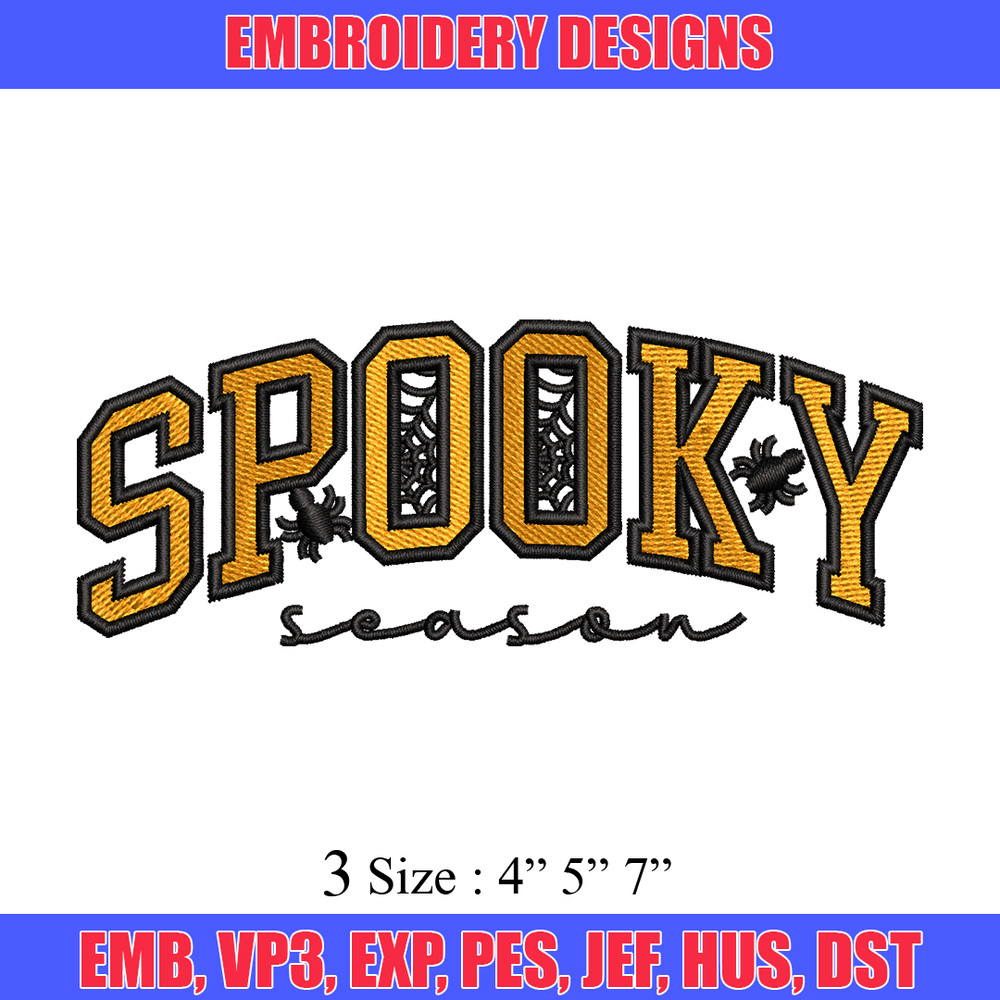 Spooky embroidery design, halloween embroidery, halloween design, embroidery file, logo shirt, Digital download..jpg
