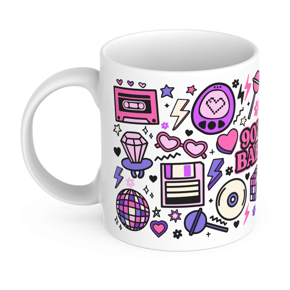 90s Baby Mug, Retro Style Mug, 1990s Coffee Mug, 1990's Gift - 2.jpg