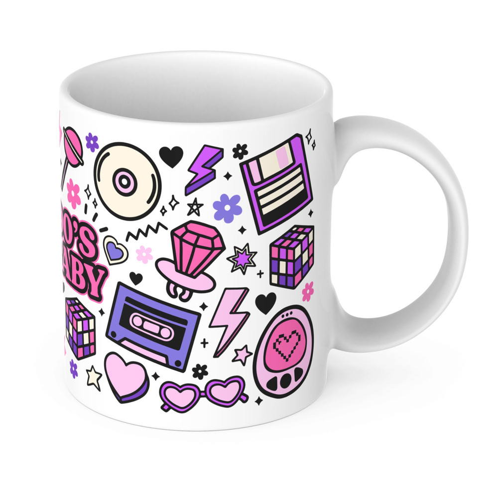 90s Baby Mug, Retro Style Mug, 1990s Coffee Mug, 1990's Gift - 3.jpg