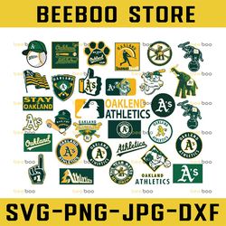 32 files oakland athletics svg, cut files, baseball clipart, cricut oakland svg, athletics svg, cutting files, mlb svg,