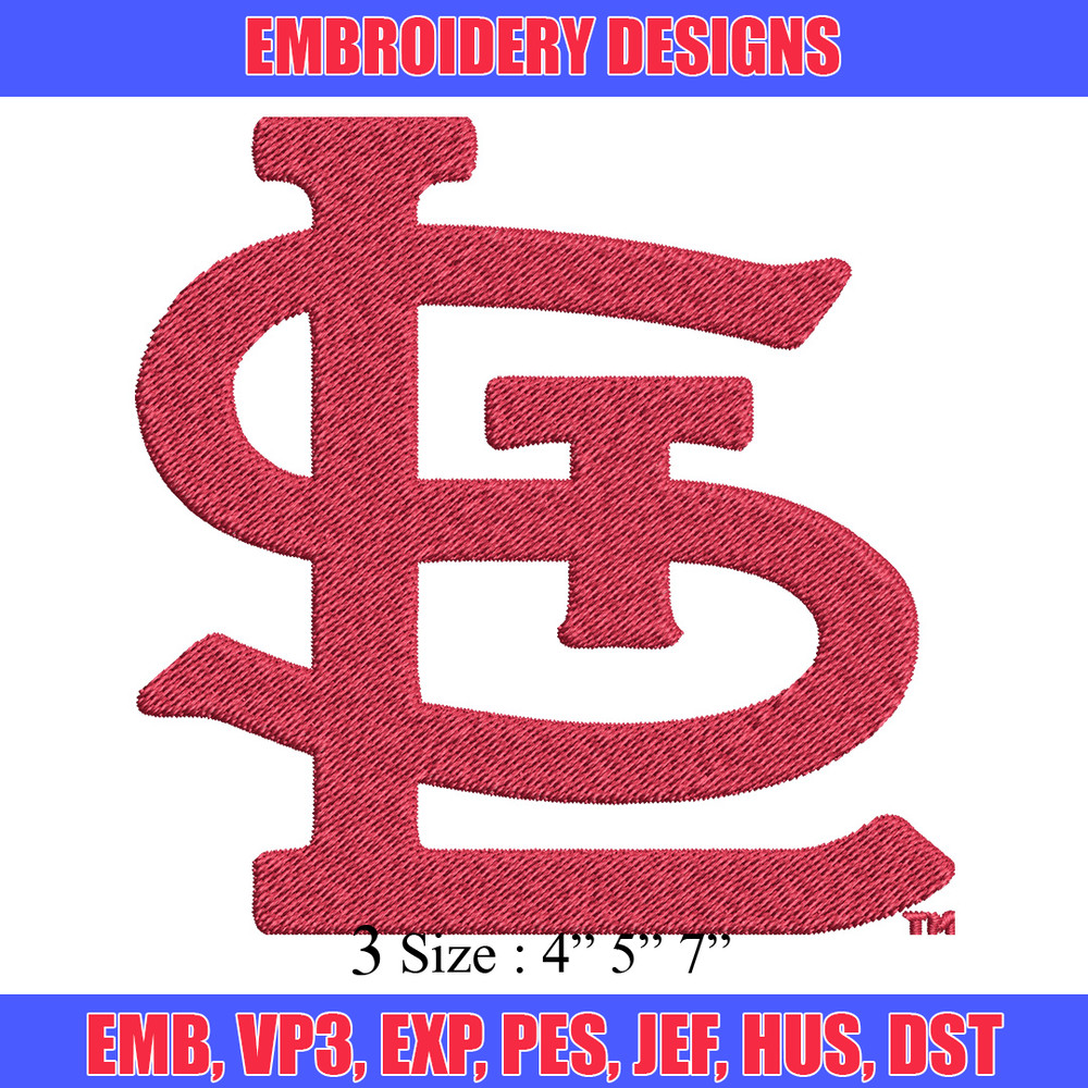 St.Louis Cardinals Embroidery Design, Brand Embroidery, Embroidery File, Logo shirt, Sport Embroidery, Digital download.jpg