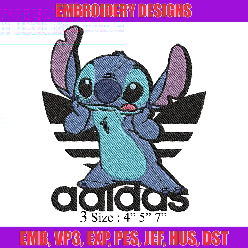 Stitch adidas Embroidery Design, Adidas Embroidery, Embroidery File, Brand Embroidery, Logo shirt, Digital download.jpg