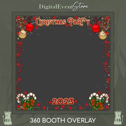 360 overlay photobooth 360 christmas party videobooth 360 gold red mery christmas 360 custom template overlay new year