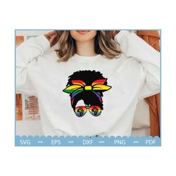 black women messy bun juneteenth svg, juneteenth 1865, freedom day svg, africa svg, black pride svg, african american svg