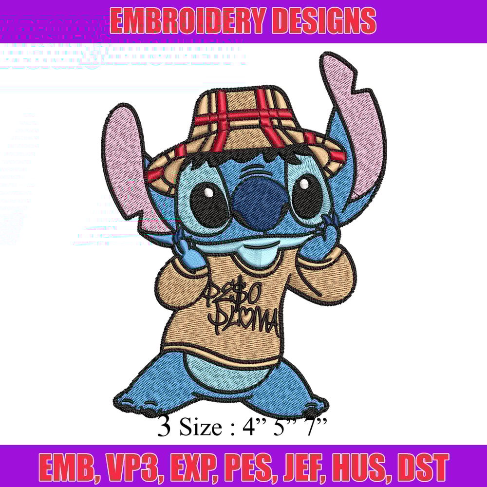 Stitch Peso Pluma Embroidery design, Peso Pluma Stitch Embroidery, cartoon design, Embroidery File, Digital download..jpg