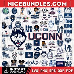 68 files u-conn-huskies team bundle svg, u-conn-huskies svg, n-c-a-a teams svg, n-c-a-a svg, png, dxf, eps, instant down