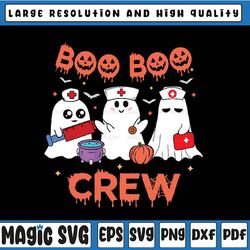 boo boo crew svg, nurse halloween svg, nurse ghost svg, spooky nurse svg, happy halloween png, digital download
