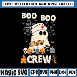 boo boo crew svg, nurse halloween svg, nurse ghost spooky nurse svg, happy halloween png, digital download