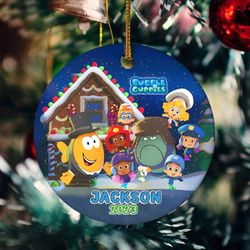 custom bubble guppies chirstmas ornament,bubble guppies christmas gift,christmas ornament