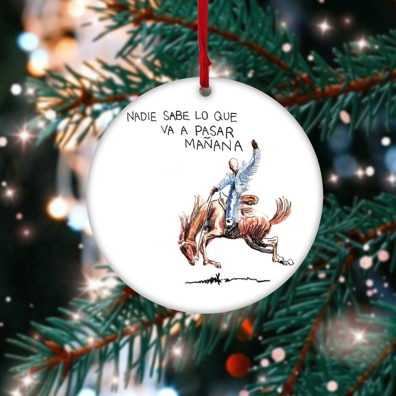Bad Bunny Nadie Sabe Ornament, Bad Bunny Tour 2023 Ornament, Bad Bunny Merch, Bad Bunny Fan Gifts, Bad Bunny Benito Christmas Ornament - 1.jpg