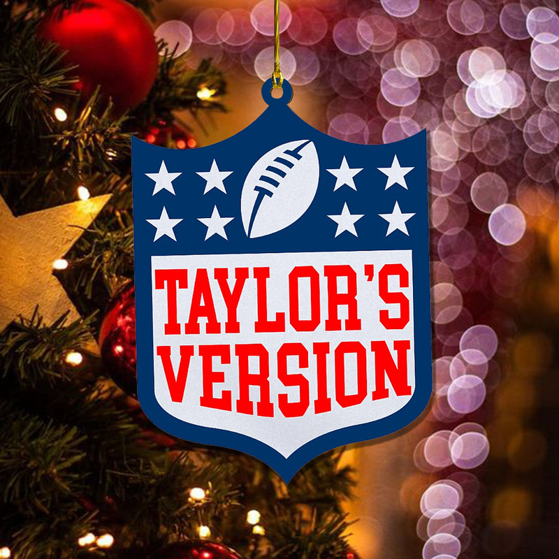 Christmas Ornament for Football Fans, Football Ornament for Music Lovers, Funny Ornament for TS Concert Goer, Football Ornament - 1.jpg