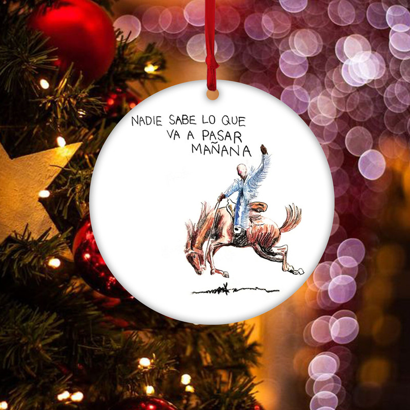 Bad Bunny Nadie Sabe Ornament, Bad Bunny Tour 2023 Ornament, Bad Bunny Merch, Bad Bunny Fan Gifts, Bad Bunny Benito Christmas Ornament - 2.jpg